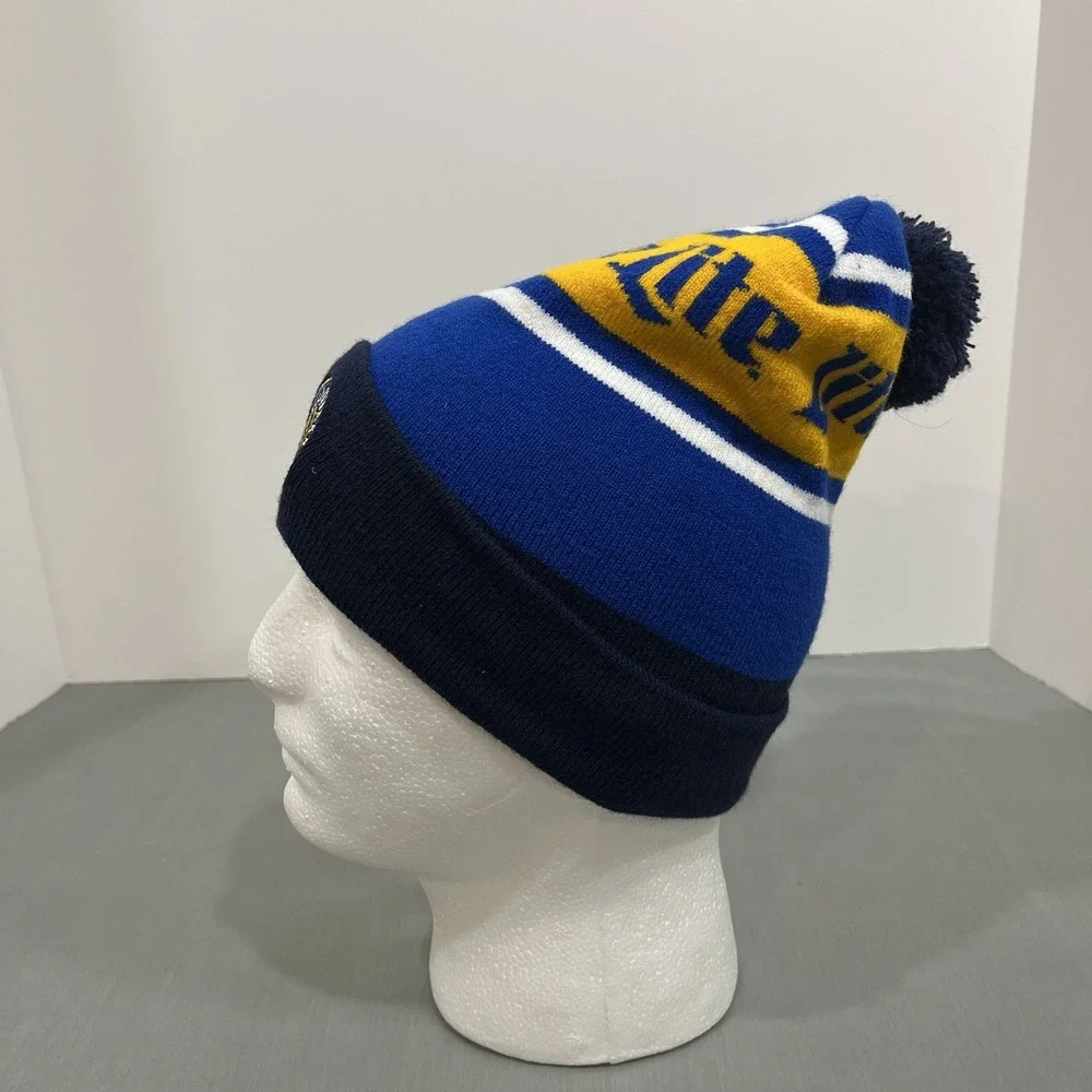 Milwaukee Brewers Beanie Adult One Size Blue‎ Hat Cap MLB Miller Lite Promo
